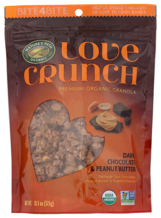 NATURE'S PATH ORGANIC: Love Crunch Dark Chocolate & Peanut Butter Granola, 11.5 oz