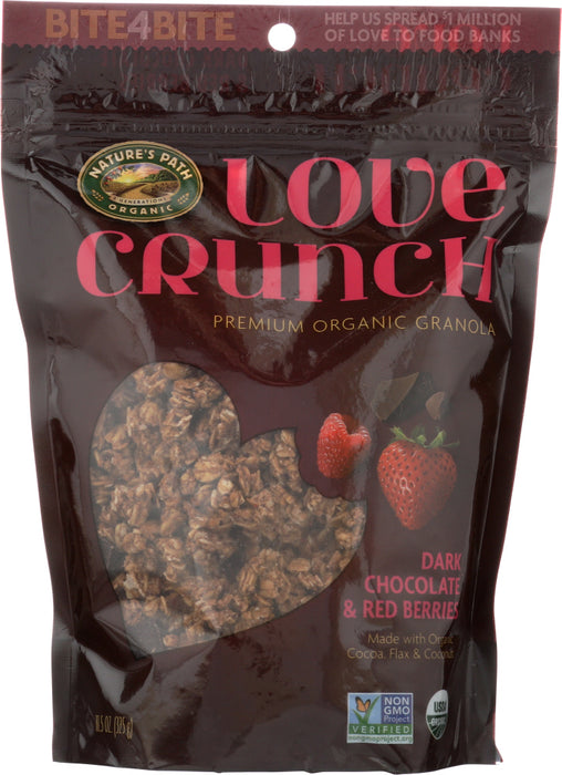 NATURE'S PATH: Love Crunch Premium Organic Granola Dark Chocolate and Red Berries, 11.5 oz
