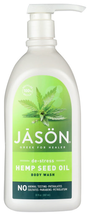JASON: De-Stress Cannabis Sativa Seed Oil Body Wash, 30 fl oz