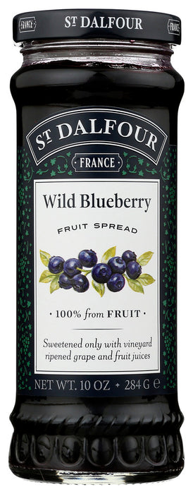 ST DALFOUR: All Natural Fruit Spread Wild Blueberry, 10 oz