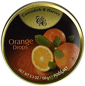 CAVENDISH & HARVEY: Candy Tin Orange, 5.3 oz