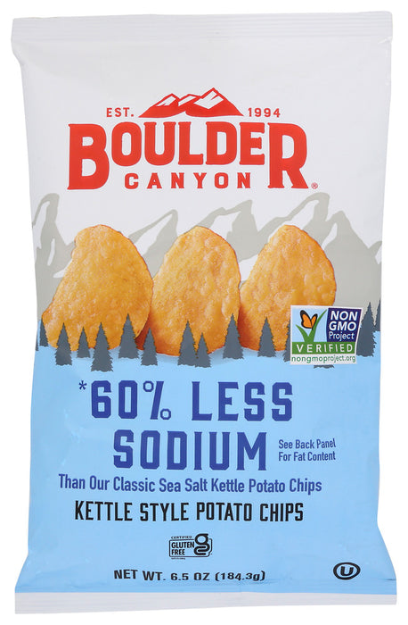 BOULDER CANYON: 60% Reduced Sodium Kettle Cooked Potato Chips, 6.5 oz