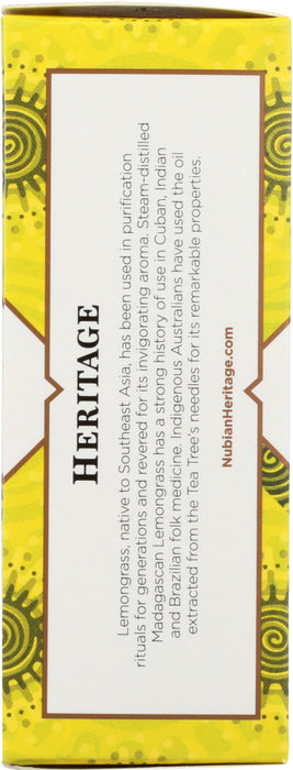 NUBIAN HERITAGE: Lemongrass & Tea Tree Bar Soap, 5 oz