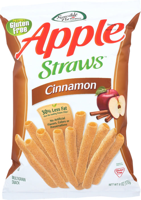 SENSIBLE PORTIONS: Straws Cinnamon Apple, 6 oz