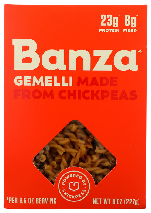 BANZA: Pasta Chickpea Gemelli, 8 oz