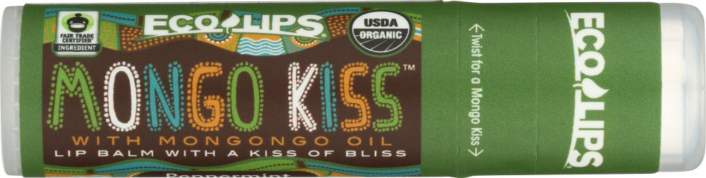 ECO LIPS: Mongo Kiss Peppermint Lip Balm, 0.25 oz