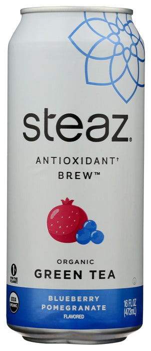 STEAZ: Organic Iced Green Tea Blueberry Pomegranate, 16 oz