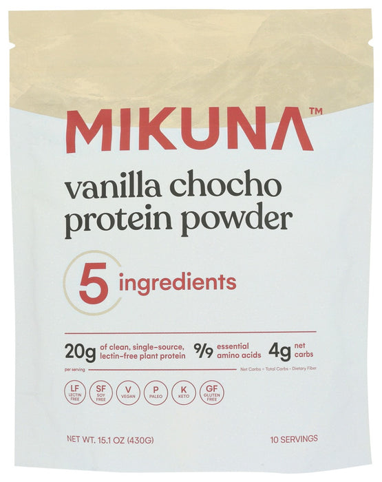 MIKUNA: Vanilla Chocho Protein Powder, 15.1 oz