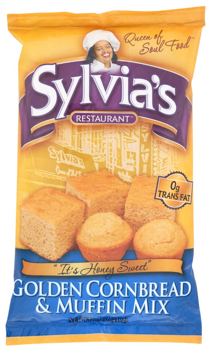 SYLVIAS: Golden Cornbread and Muffin Mix, 8.5 oz