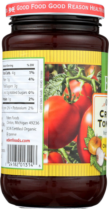 EDEN FOODS: Crushed Tomatoes Garlic & Basil Organic, 14 oz