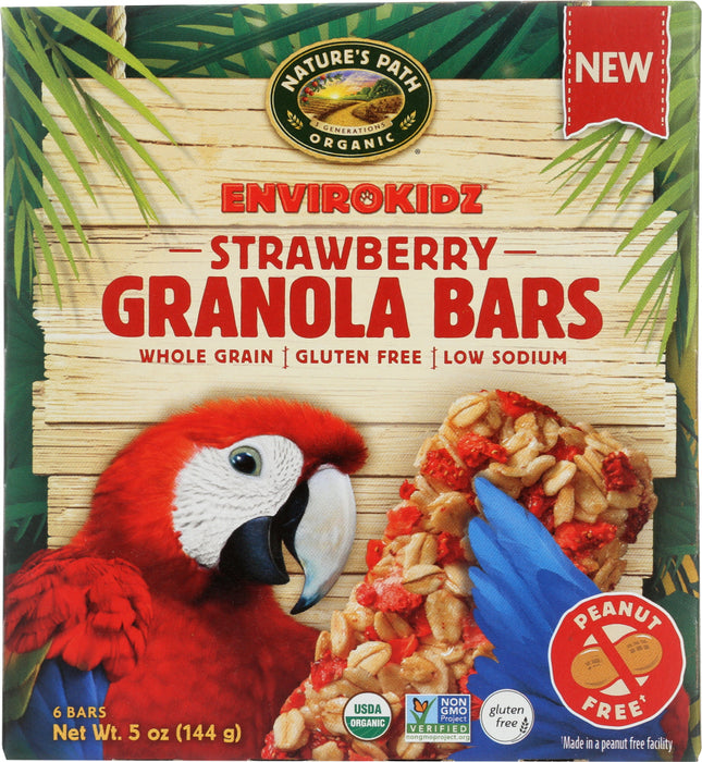ENVIROKIDZ ORGANIC: Bar Peanut Free Granola Strawberry, 6 oz