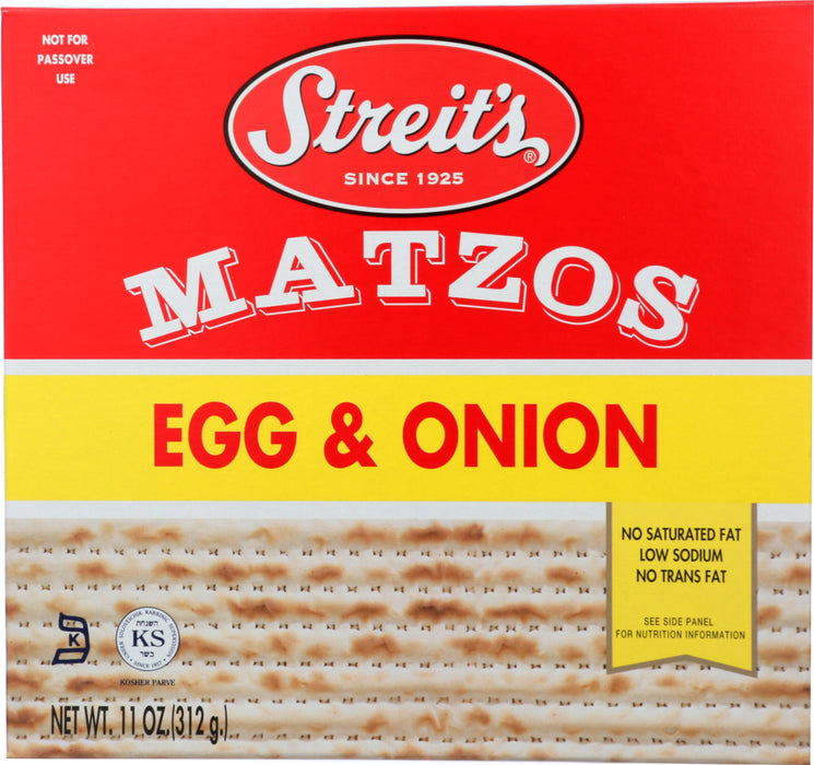 STREITS: Egg & Onion Matzo, 11 oz