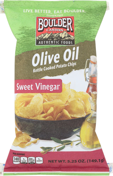 BOULDER CANYON: Olive Oil Sweet Vinegar Kettle Cooked Potato Chips, 5.25 oz