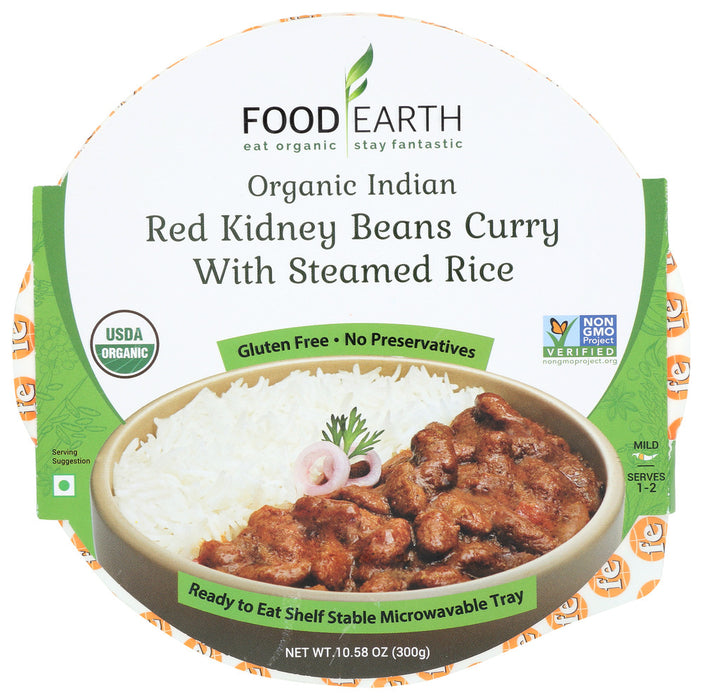 FOOD EARTH: Entree Bean Curry Rice, 10.58 oz