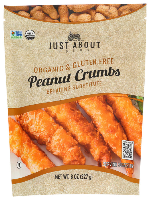 JUST ABOUT FOODS: Peanut Crumbs, 8 oz