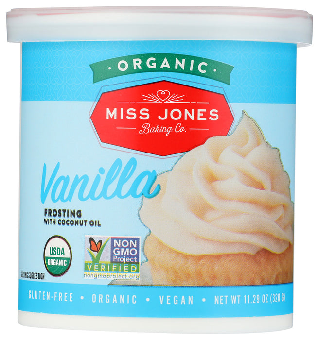 MISS JONES BAKING CO: Organic Vanilla Frosting, 11.29 oz