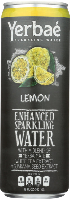 YERBAE: Enhanced Sparkling Water Lemon, 12 fl oz