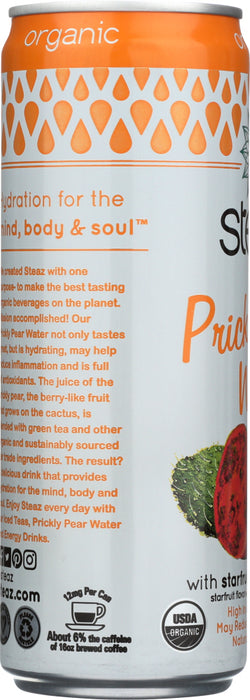 STEAZ: Prickly Pear Water With Green Tea, 12 oz