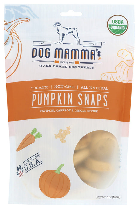 DOG MAMMAS: Organic Pumpkin Snaps, 6 oz