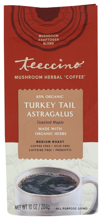 TEECCINO: Coffee Turkey Tail Astragalus Mushroom, 10 oz