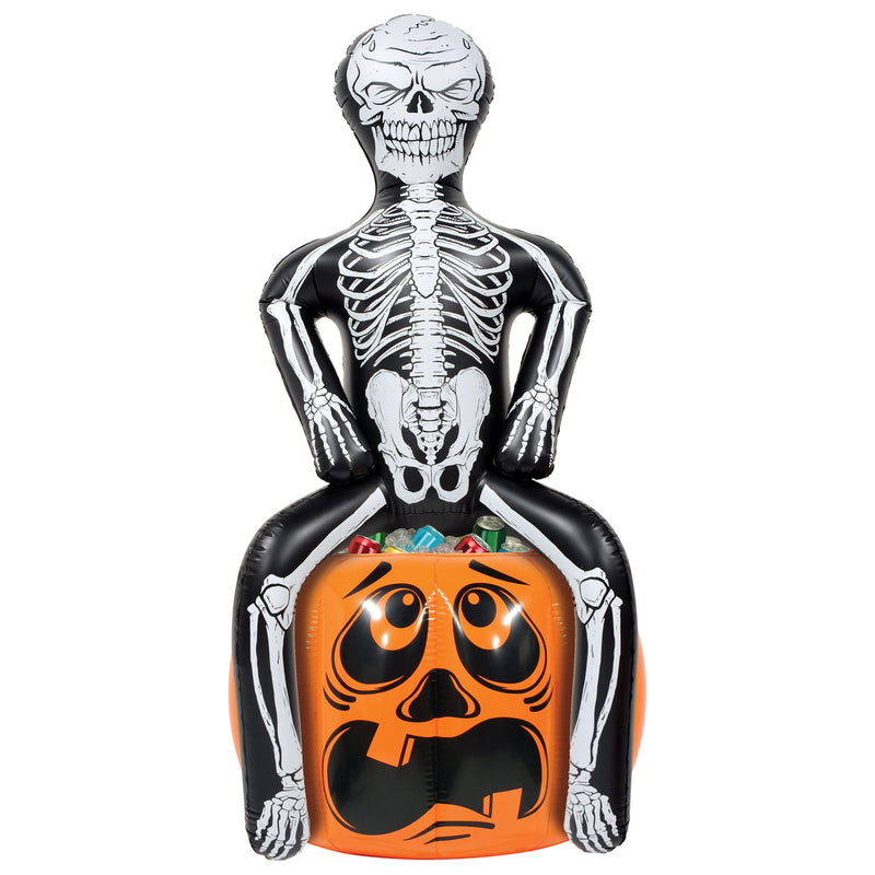 Inflatable Skeleton Party Pooper Cooler – 25½"W x 3' 11½"H – (1/Pkg) by Beistle for Halloween Inflatables