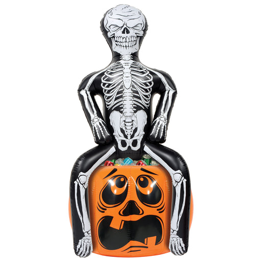 Inflatable Skeleton Party Pooper Cooler – 25½"W x 3' 11½"H – (1/Pkg) by Beistle for Halloween Inflatables