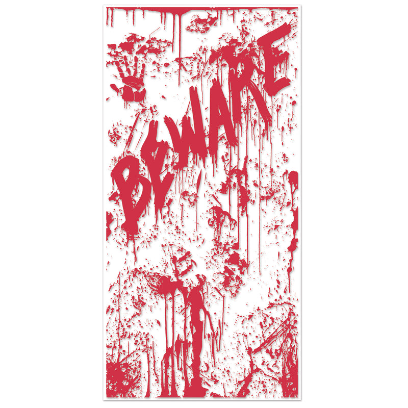 Bloody Door Cover – 5' x 30" – (1/Pkg) by Beistle for Halloween Door Covers