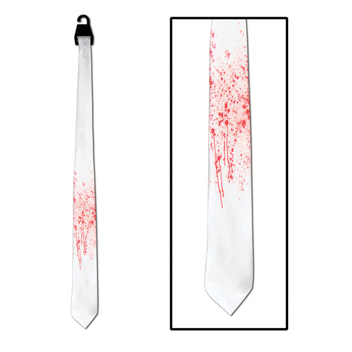 Blood Spatter Tie – Full-Size – (1/Card) by Beistle for Halloween Ties