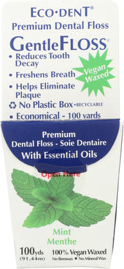 ECO DENT: GentleFloss Premium Dental Floss Mint 100 Yards, 1 ea - No Brand For Less