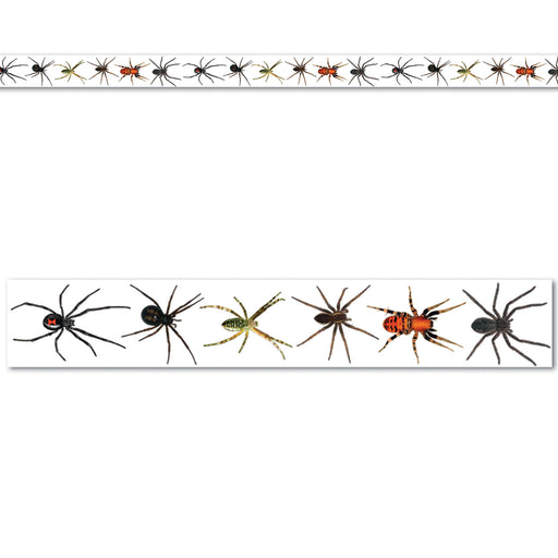 Spiders Party Tape – 3" x 20' – (1/Card) by Beistle for Halloween Poly