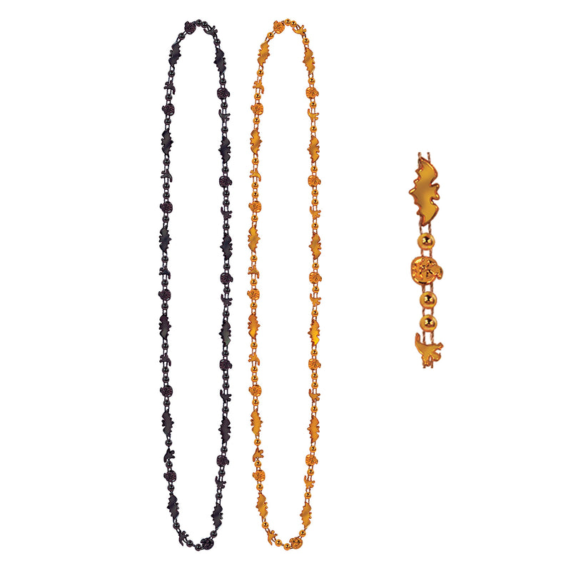 Halloween Beads – 36" – (2/Card) by Beistle for Halloween Novelty Beads