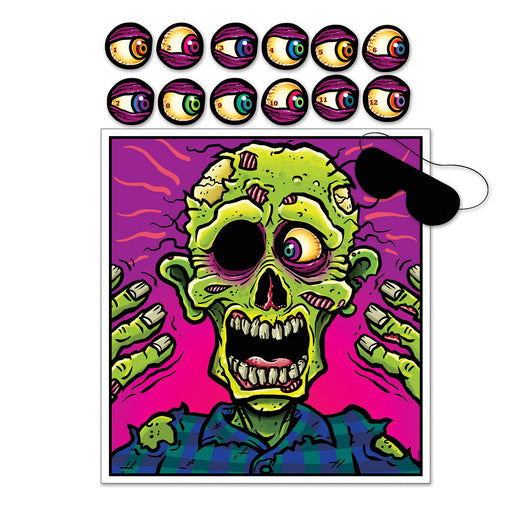 Pin The Eyeball On The Zombie Game – 19" x 17½" – (1/Pkg) by Beistle for Halloween Games