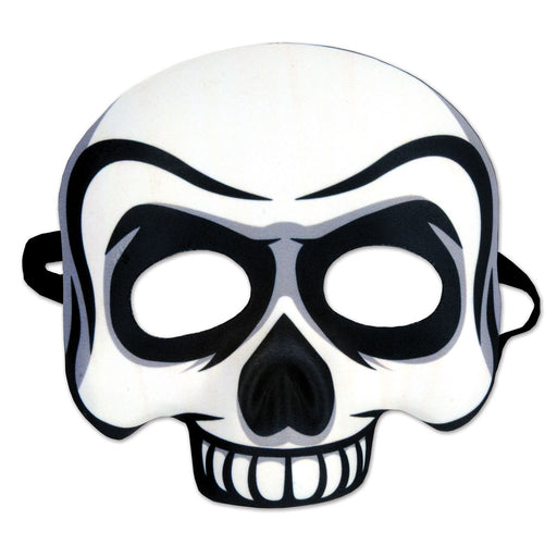 Skull Half Mask – (1/Pkg) by Beistle for Halloween Novelty