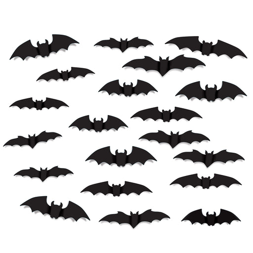 Bat Silhouettes – Asstd – (20/Pkg) by Beistle for Halloween Silhouettes