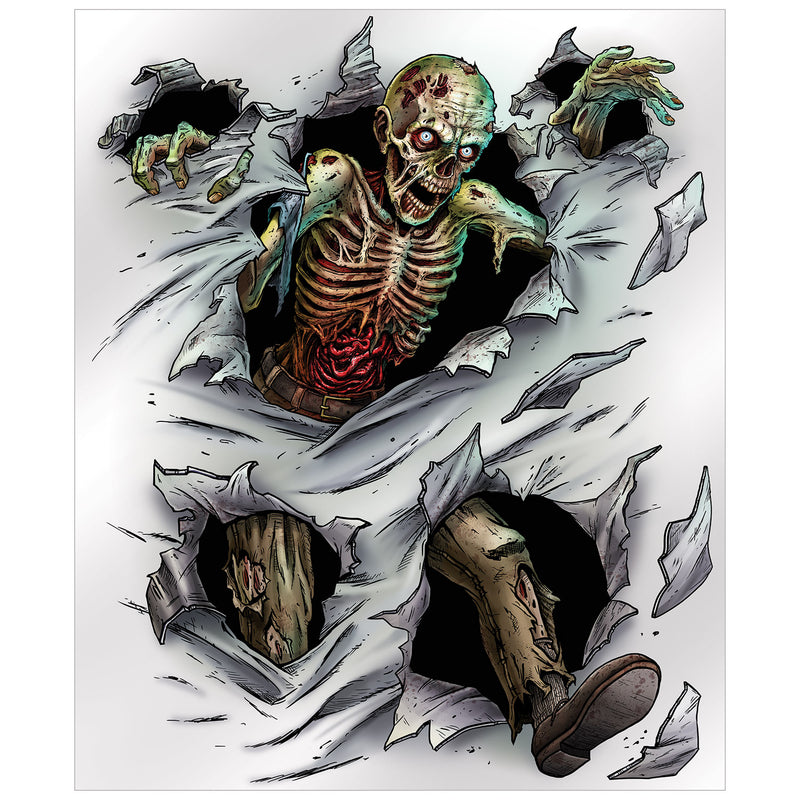 Zombie Insta-Mural – 5' x 6' – (1/Pkg) by Beistle for Halloween Insta-Murals
