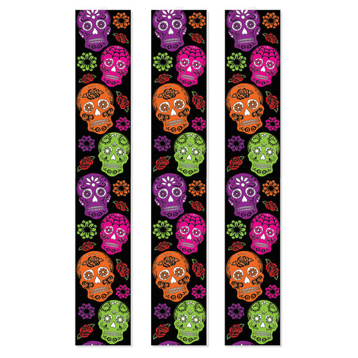 Day Of The Dead Party Panels – 12" x 6' – (3/Pkg) by Beistle for Day of the Dead Party Panels