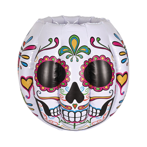 Inflatable DOD Sugar Skull Cooler – 22"W x 15½"H – (1/Pkg) by Beistle for Day of the Dead Inflatables