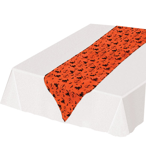 Halloween Fabric Table Runner – 12" x 6' – (1/Pkg) by Beistle for Halloween Table Runners - Fabric