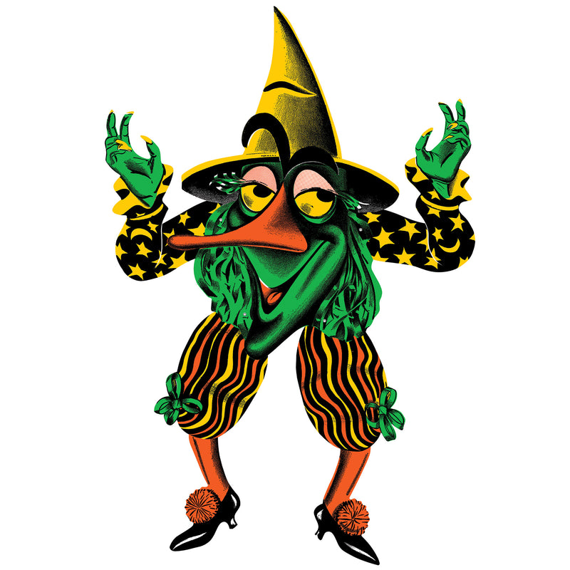 Vintage Halloween Jointed Witch Goblin – 34" – (1/Pkg) by Beistle for Halloween-Vintage Printed