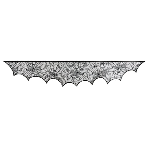 Spider Web Mantel Scarf – 18½" x 8' – (1/Pkg) by Beistle for Halloween Drapes