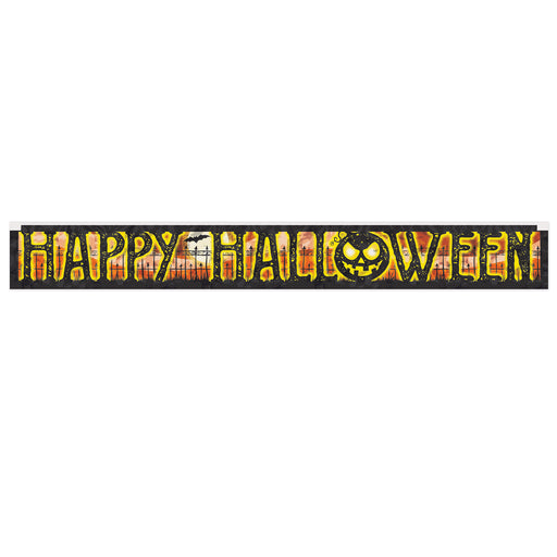 Metallic Happy Halloween Banner – 7½" x 5' – (1/Pkg) by Beistle for Halloween Metallic Banners