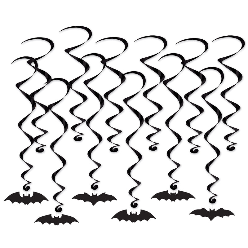 Bat Silhouette Whirls – 17½"-24½" – (12/Pkg)