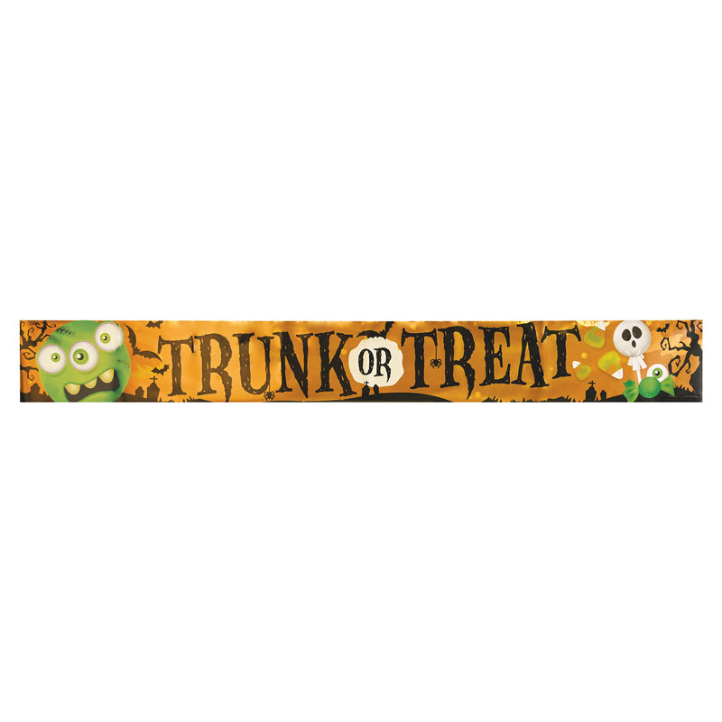 Metallic Trunk Or Treat Banner – 7½" x 5' – (1/Pkg) by Beistle for Halloween Metallic Banners