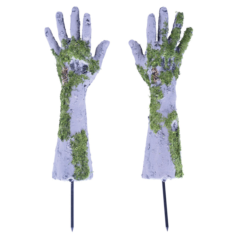 Plastic Zombie Hand Yard Stakes – 16" – (2/Pkg) by Beistle for Halloween Plastic Decorations