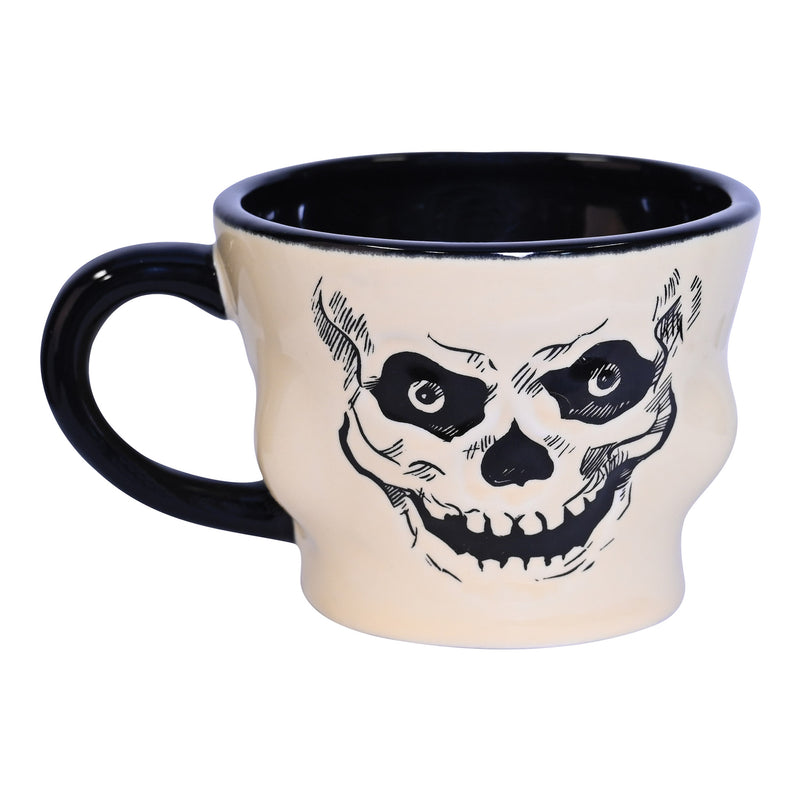 Vintage Halloween Ceramic Skull Mug – 12 Ozs – (1/Box) by Beistle for Halloween-Vintage Drinkware