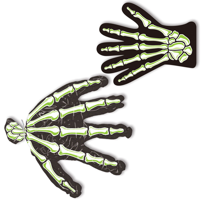 Skeleton Hand Treat Bags – 9" x 11" – (10/Pkg) by Beistle for Halloween Cello Bags