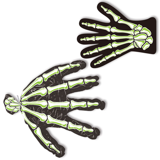 Skeleton Hand Treat Bags – 9" x 11" – (10/Pkg) by Beistle for Halloween Cello Bags