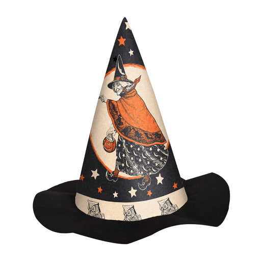 Vintage Halloween Felt Witch Hat – (1/Card) by Beistle for Halloween-Vintage Fabric