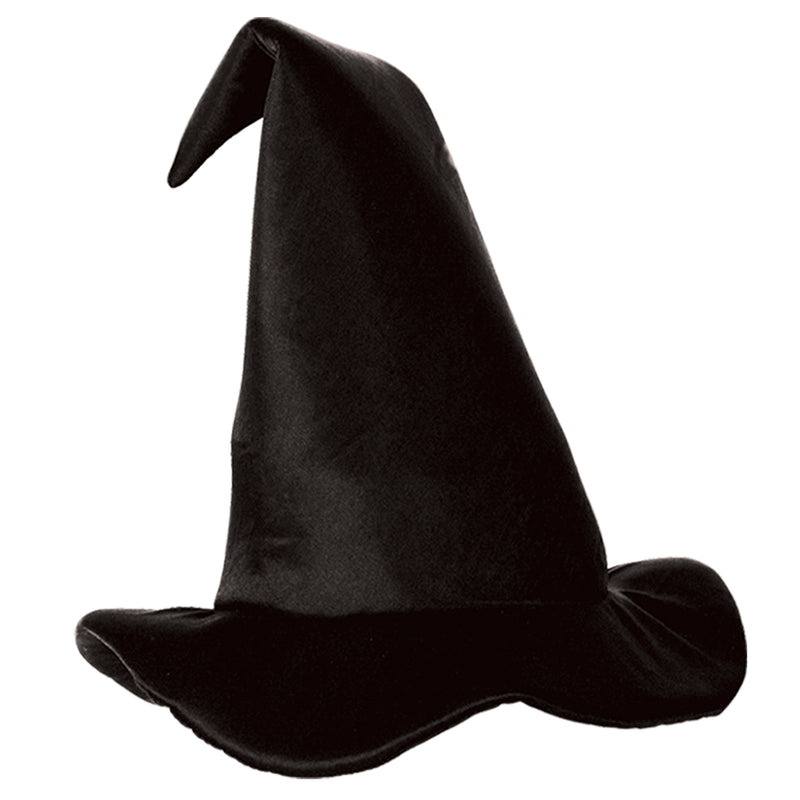 Satin-Soft Black Witch Hat – (1/Card)