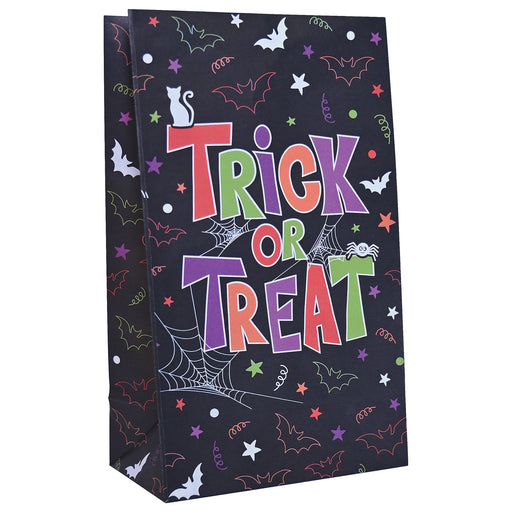 Halloween Paper Treat Bags w/Stickers – 8½" x 5" x 2¾" – (12/Pkg) by Beistle for Halloween Treat/Favor Bags